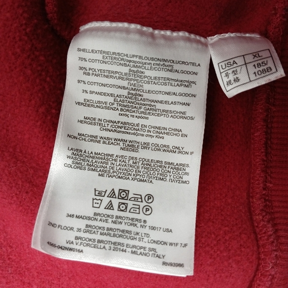 Brooks Brothers Red Fleece Men's 1/4 Zip Sweatshirt. Men's XL - Picture 4 of 9